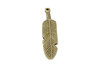 Indian Brass 13x50mm Feather Pendant