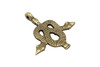 Indian Brass 55mm Snake Pendant