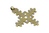 Indian Brass 65x75mm Square Cross Pendant