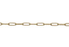 Satin Hamilton Gold 5.9x1.75mm Paperclip Chain - Sold By 6 inches