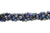 Tiger Eye A Grade Polished 10mm Round Galaxy - Blue Mix