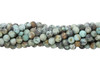 African Turquoise Matte 4mm Round