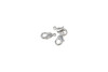 Rhodium Plated 12x7mm Trigger Clasp