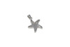 Silver Plated Micro Pave 17mm Starfish Charm