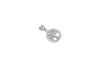 Silver Plated Micro Pave 11mm Coin with Tree Charm