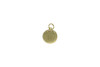 Gold Plated Micro Pave 11mm Coin with Cross Charm