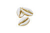 Gold 12x19mm White Plated Zinc Alloy Cowrie Shell Bead