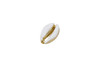 Gold 12x19mm White Plated Zinc Alloy Cowrie Shell Bead