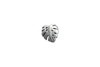 Silver Plated 15mm Monstera Button