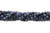 Tiger Eye Polished A Grade 4mm Round Galaxy - Blue Mix
