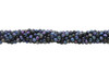 Tiger Eye Polished A Grade 4mm Round Galaxy - Blue Mix