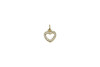Gold Plated Micro Pave 7x9mm Open Heart Charm