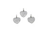 Silver Plated Micro Pave 9mm Heart Charm