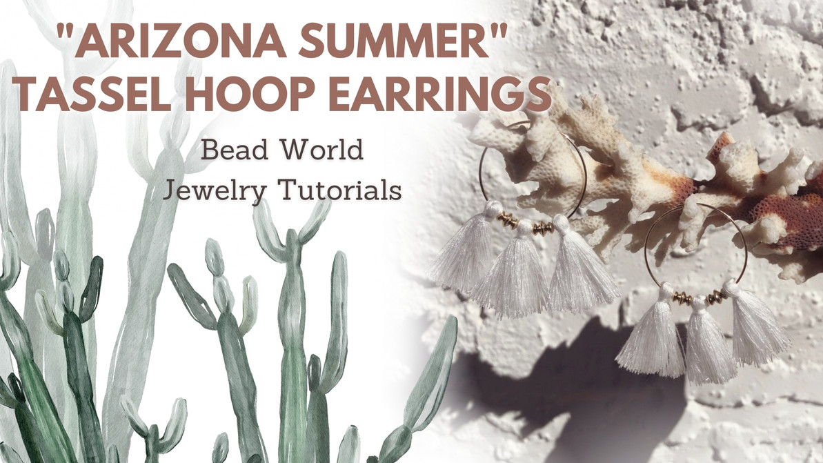 "Arizona Summer" Tassel Hoop Earrings