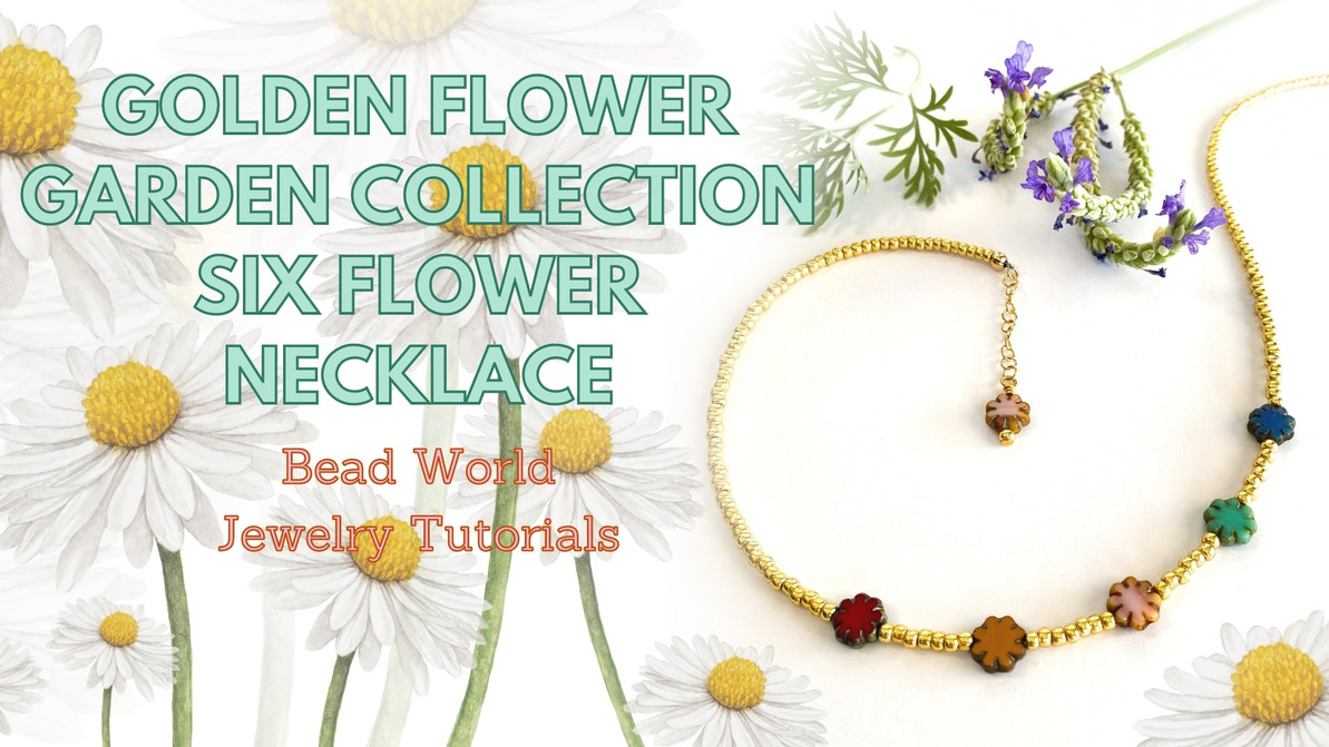  Golden Flower Garden Collection - ​Six Flower Necklace