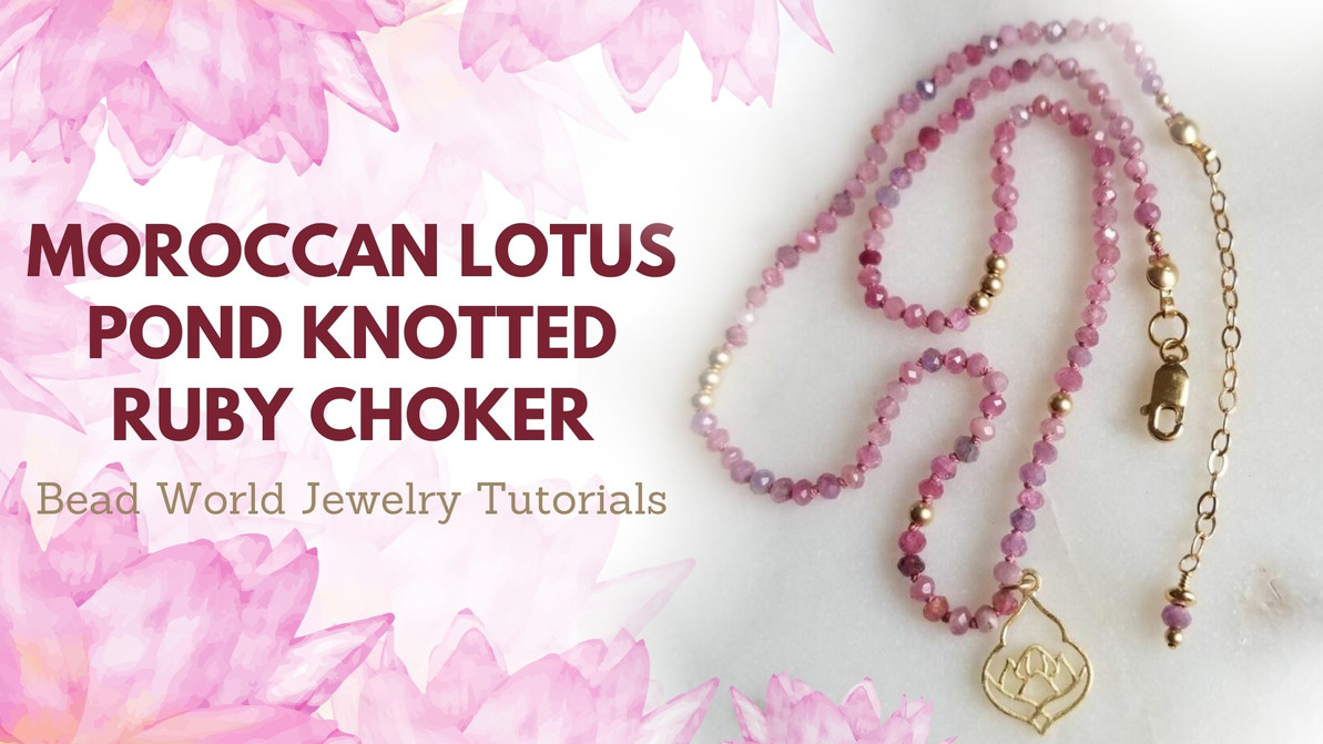 Moroccan Lotus Pond Knotted Ruby Choker