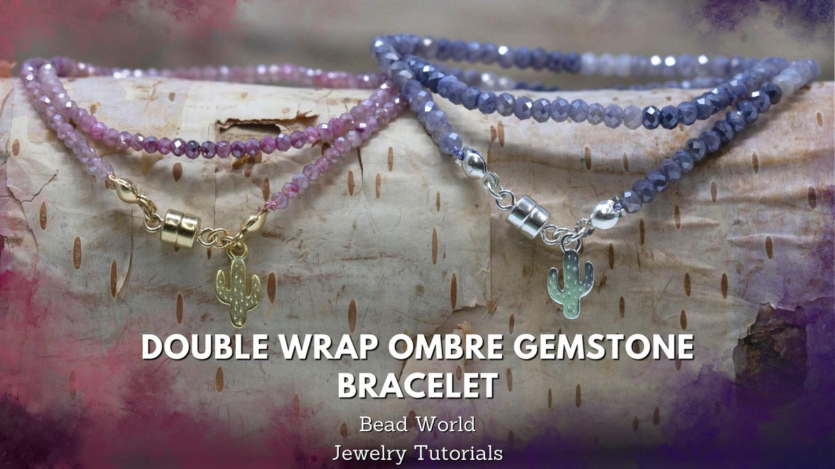 Double Wrap Ombre Gemstone Bracelet