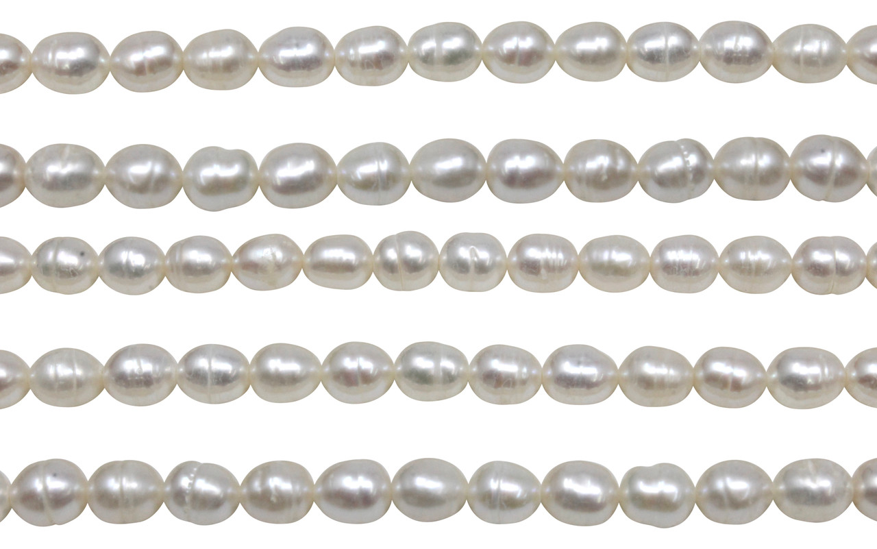 Freshwater Pearls 5-6mm Rice - Bead World