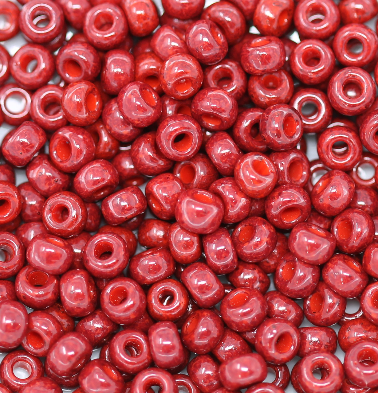 Size 6 Miyuki Round Seed Beads - Opaque Brick Red