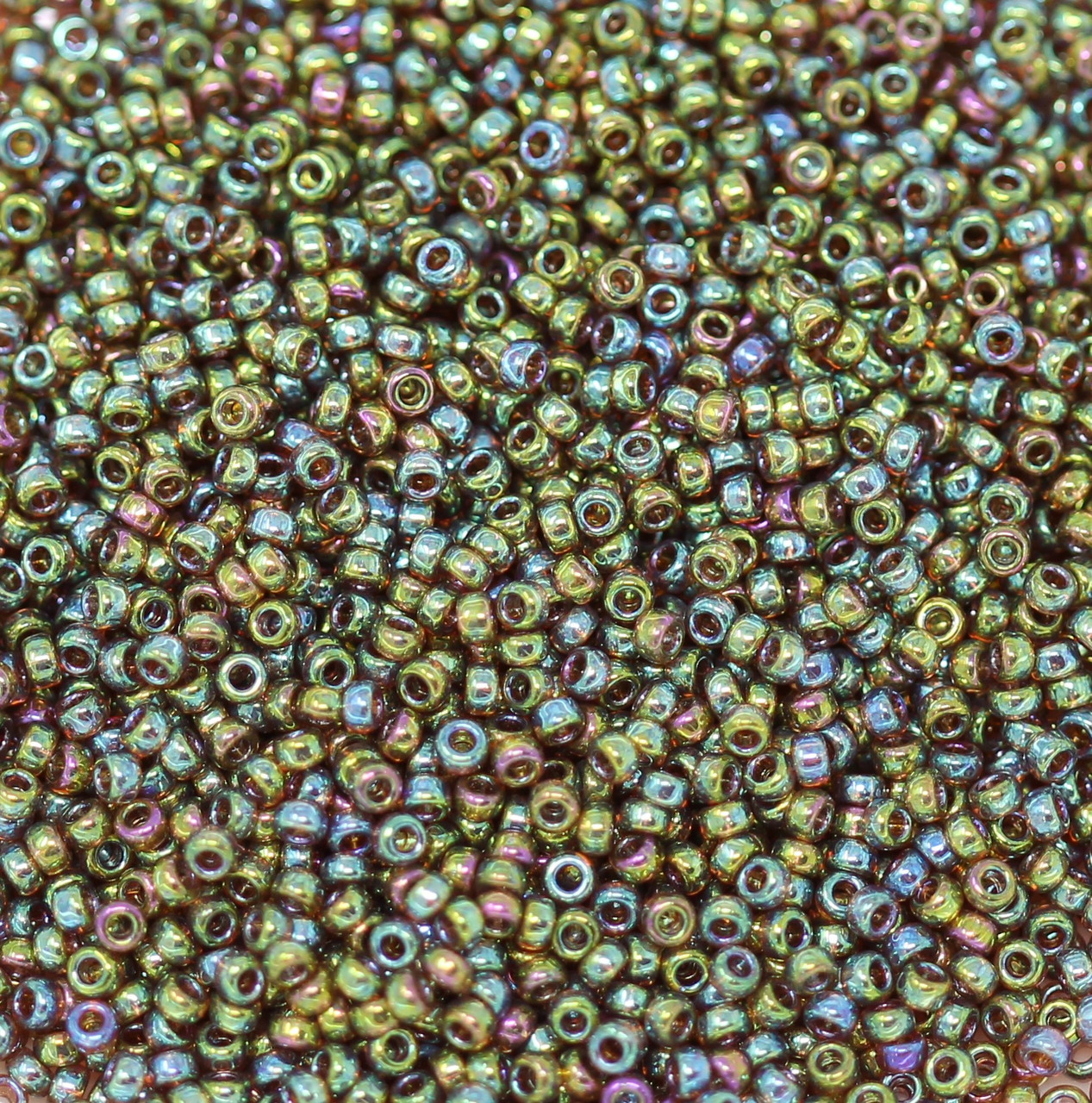 size 15/0 seed beads , color #58 Gold , (#1858)