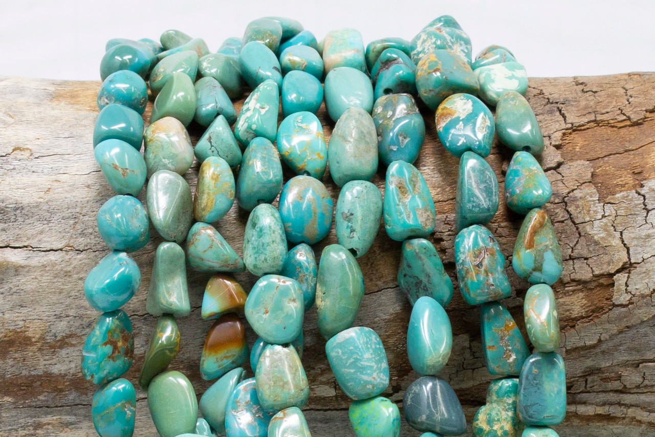 Natural Turquoise Polished 8x13mm Nugget - China