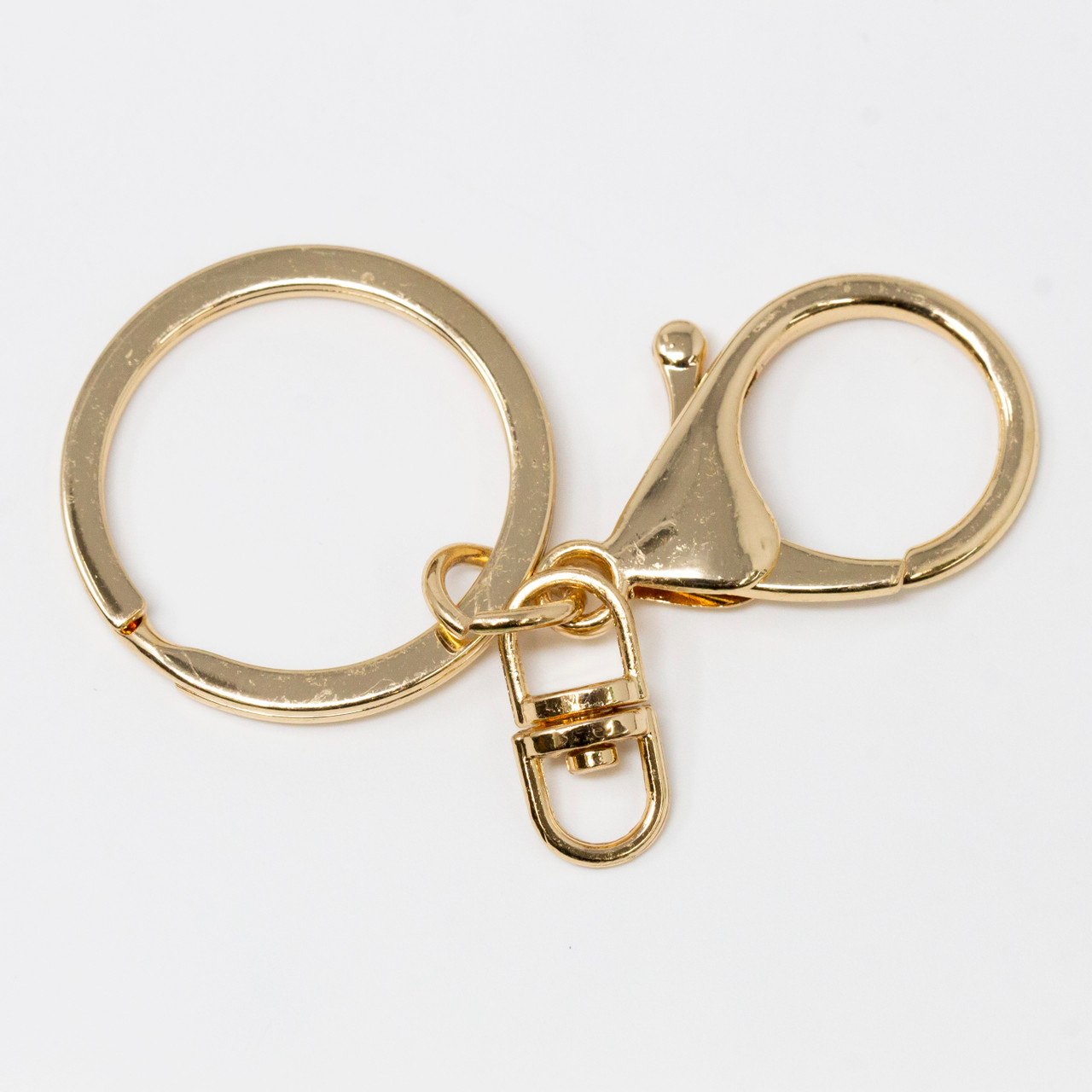 Light Gold Plated Lobster Clasp with Keychain