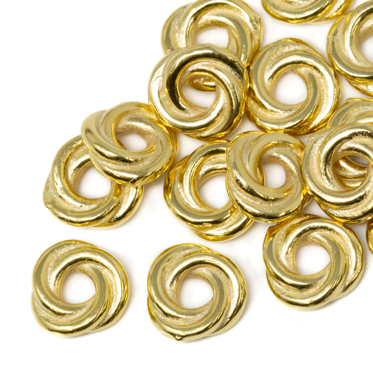 Gold Plated 8mm Knot Spacer - Bead World Gold Plated 8mm Knot Spacer - Bead World