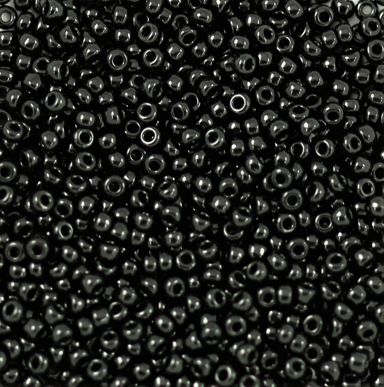 Japanese Glass Seed Beads Size 8/0-F401 Opaque Matte Black