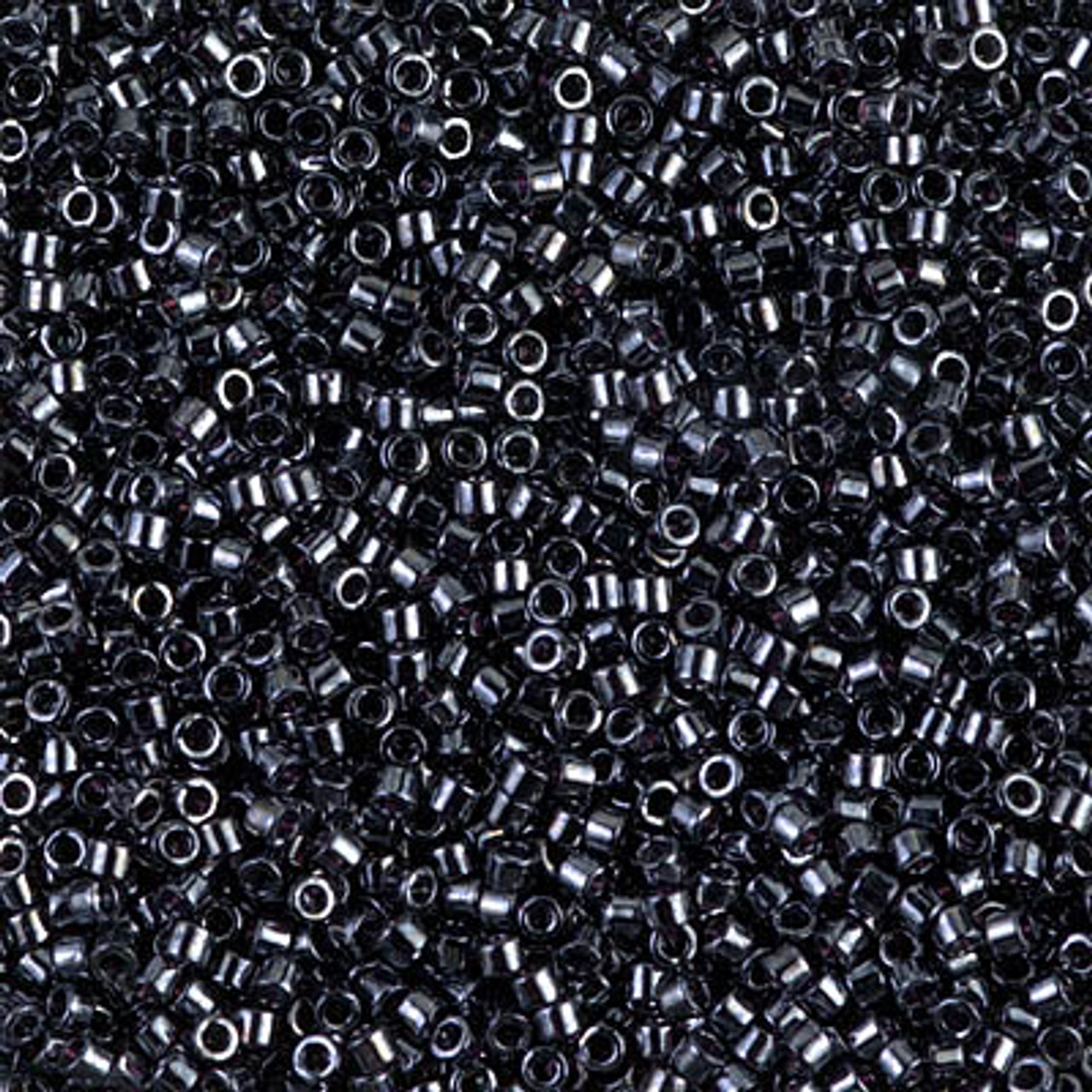 Delicas Size 10 Miyuki Seed Beads -- 001 Gunmetal