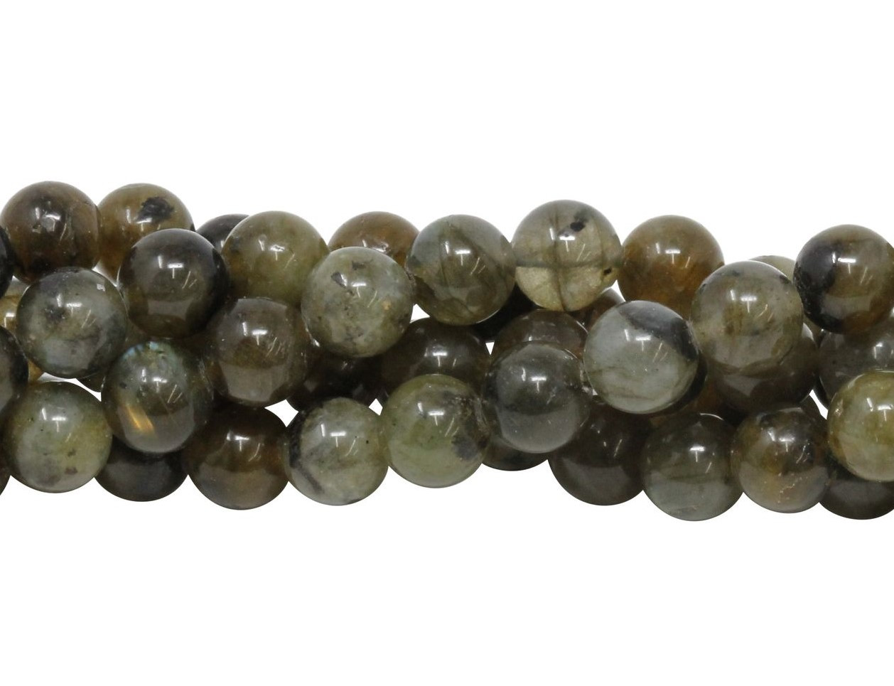 Natural Brown Labradorite Polished 8mm Round Bead World