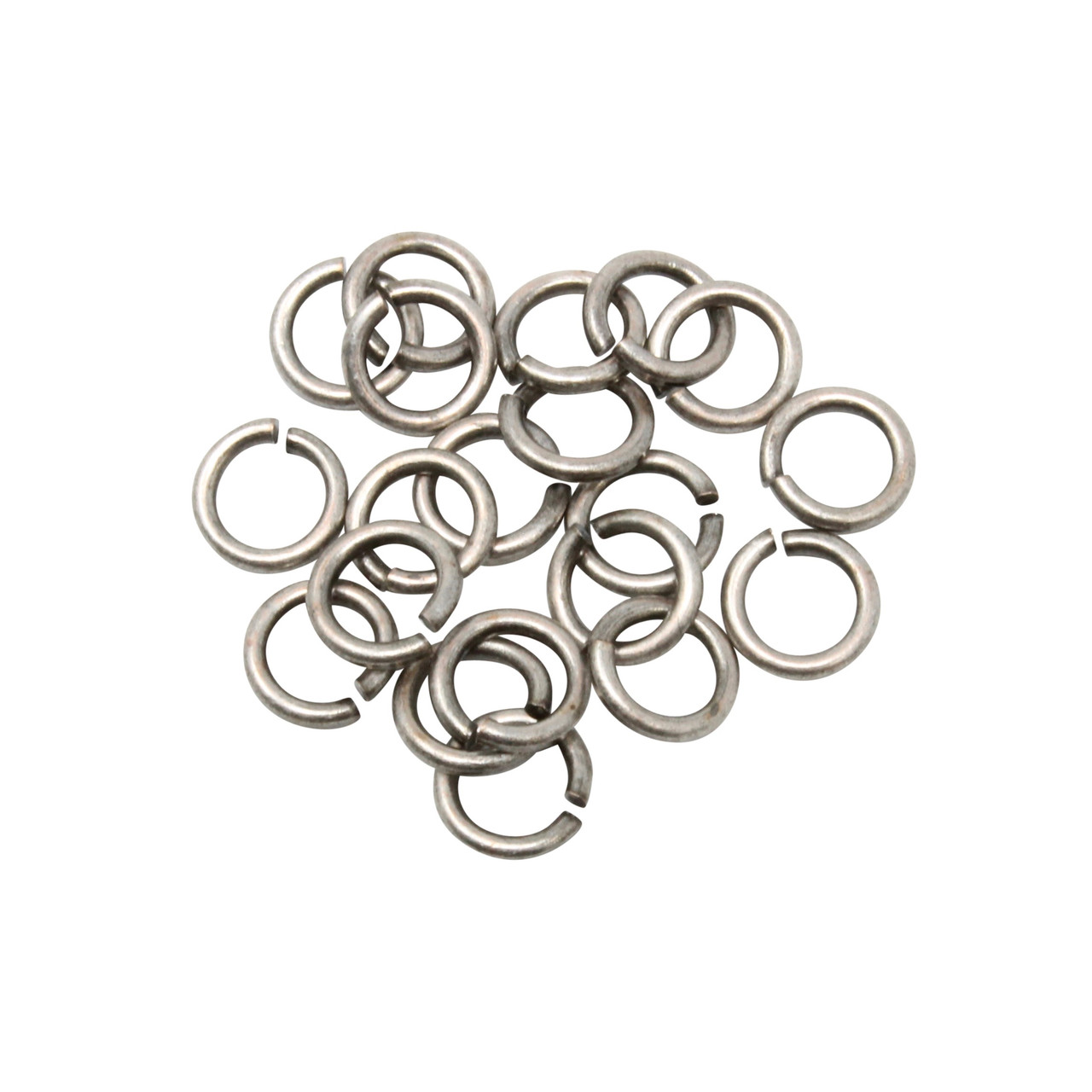 6mm/18g Jump Rings- Antique Silver –