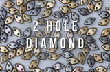 Czechmates Diamond 2 Hole Beads