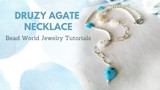 Seven Sweet Daisies - Druzy Agate Necklace