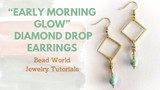 ​“Early Morning Glow” - Diamond Drop Earrings