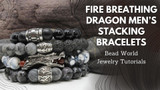 Fire Breathing Dragon Bracelet, Men’s Stacking Gemstone Bracelets