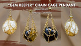 "Gem Keeper" Chain Cage Pendant Necklace