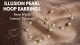 Illusion Pearl Hoop Earrings