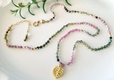 ​Delicate Tropical Knotted Gemstone Choker