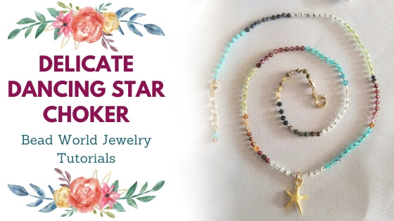 Delicate Dancing Star Knotted Gemstone Choker - Bead World