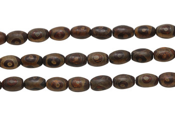 Tibetan Style Agate Matte 8x12mm Rice