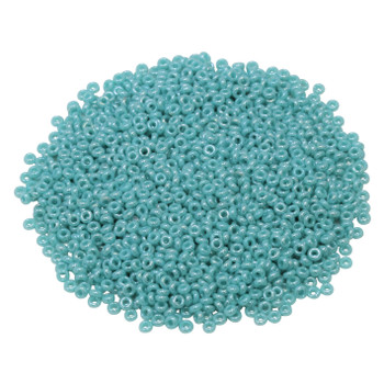 Size 11 Toho Demi Round Seed Beads -- Opaque Turquoise Luster