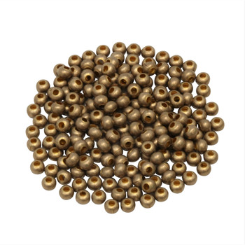 Size 8 Round Seed Beads -- Matte Gold Gilded Brass