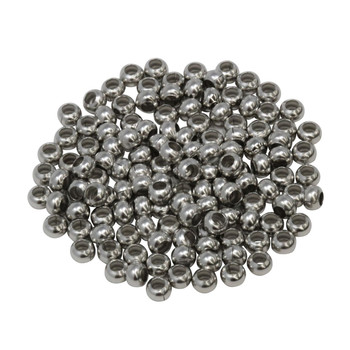 Size 6 Round Seed Beads -- Nickel Plated Brass