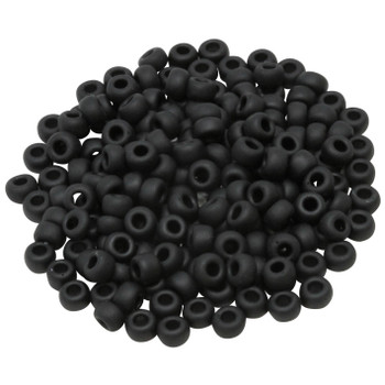 Size 5 Miyuki Seed Beads -- Black Matte