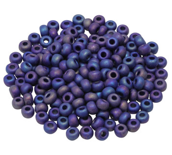 Size 5 Miyuki Seed Beads -- Opaque Cobalt AB Matte