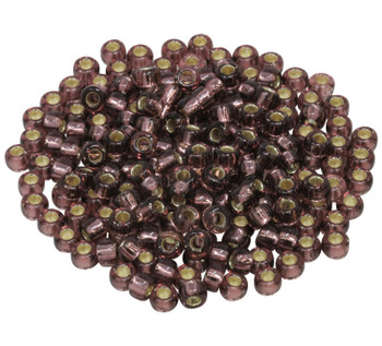 Size 5 Miyuki Seed Beads -- Smoky Amethyst / Silver Lined