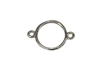 Medium Organic Circle Connector - Sterling Silver