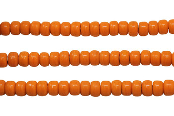 Opaque Orange 8mm Glass Pony Beads