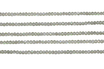 Glass Crystal Polished 2.5x3mm Faceted Rondelle - Jonquil AB