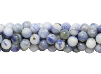 Dumortierite in Quartz Polished 8mm Round